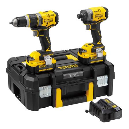 ชุดสว่านและไขควงกระแทกไร้สาย (พร้อมแบตเตอรี่) STANLEY SBDI469M2T-B1 20 โวลต์_1