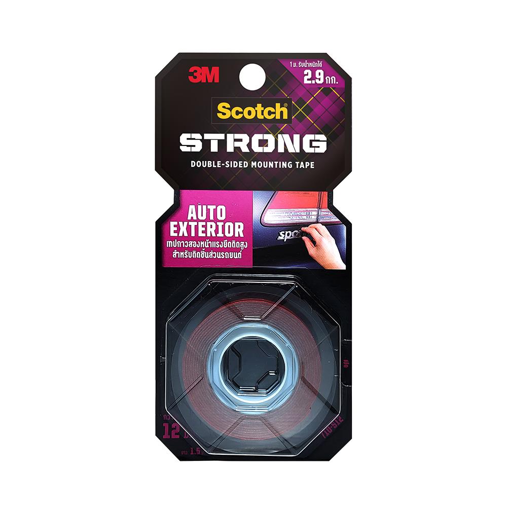 เทปกาว 2 หน้า แรงยึดติดสูง 3M สำหรับรถยนต์ 12 มม. x 1.5 ม.