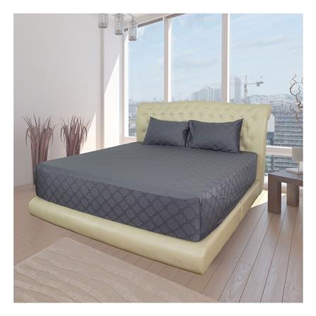 ชุดผ้าปูที่นอน 6 ฟุต 3 ชิ้น SYNDA PATIOLA สี GREY
