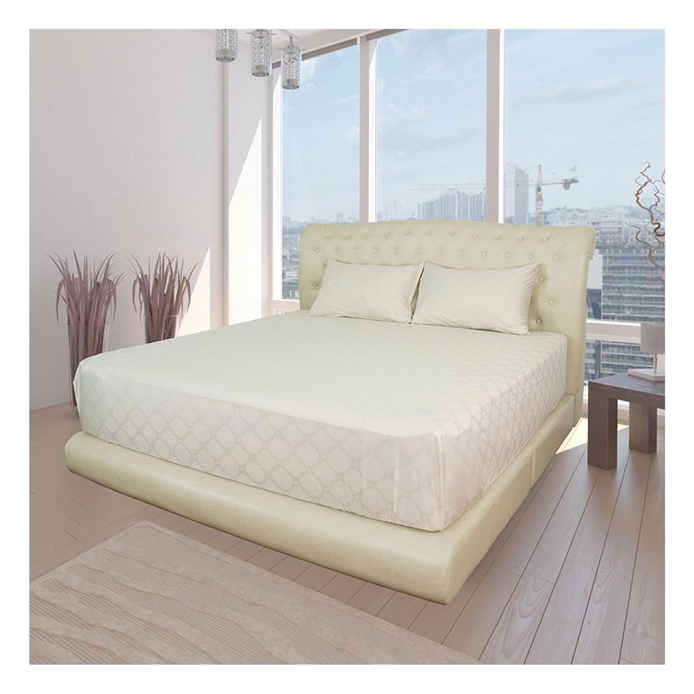 ชุดผ้าปูที่นอน 6 ฟุต 3 ชิ้น SYNDA PATIOLA สี CREAM