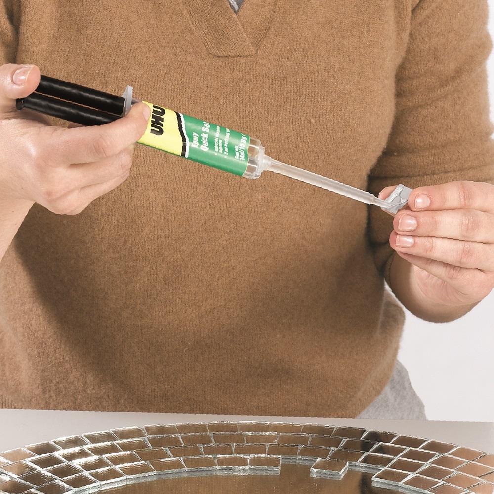 กาวอีพ็อกซี่ติดเหล็ก รุ่นฉีด UHU 14 มล. สีใส