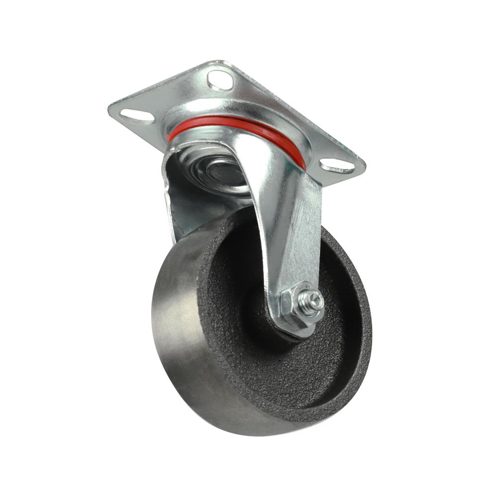 ลูกล้อเหล็ก DEXZON แป้นหมุน ไม่มีเบรก 3 นิ้ว สีเทา