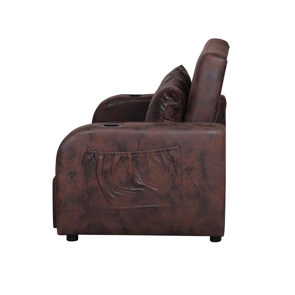 โซฟาเบด AS FURNITURE THANOS PU สีน้ำตาลเข้ม