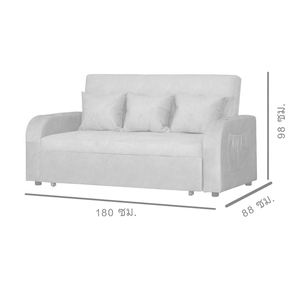 โซฟาเบด AS FURNITURE THANOS PU สีน้ำตาลอ่อน