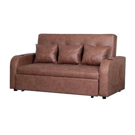 โซฟาเบด AS FURNITURE THANOS PU สีน้ำตาลอ่อน_0