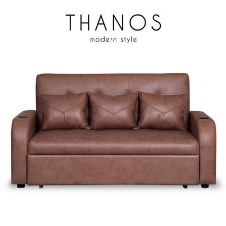โซฟาเบด AS FURNITURE THANOS PU สีน้ำตาลอ่อน_4