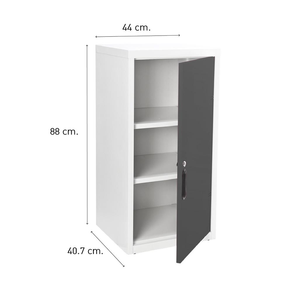 ตู้เหล็กบานเปิดทึบ KIOSK UDB-1 G1 สีขาว/เทา