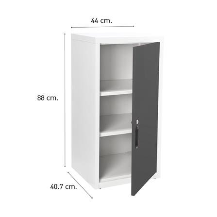 ตู้เหล็กบานเปิดทึบ KIOSK UDB-1 G1 สีขาว/เทา_3