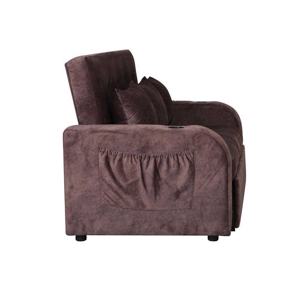 โซฟาเบด AS FURNITURE THANOS ผ้า สีน้ำตาล