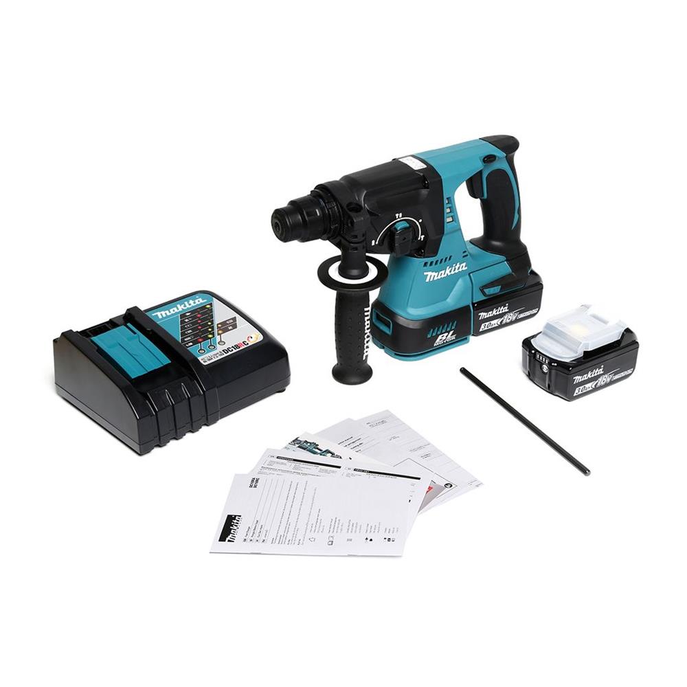 สว่านโรตารี่ไร้สาย (พร้อมแบตเตอรี่) MAKITA M011-DHR242RFE 24 มม. 18 โวลต์