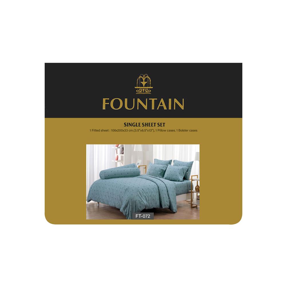 ชุดผ้าปูที่นอน 3.5 ฟุต 3 ชิ้น FOUNTAIN PRINTED 70105-FT072