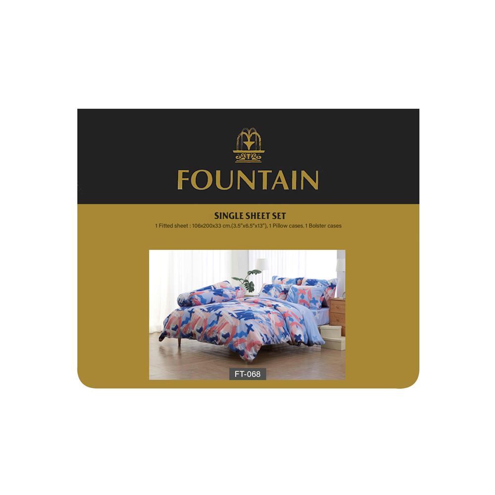 ชุดผ้าปูที่นอน 3.5 ฟุต 3 ชิ้น FOUNTAIN PRINTED 70105-FT068