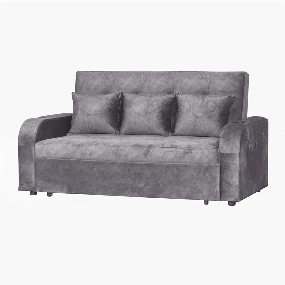 โซฟาเบด AS FURNITURE THANOS ผ้า สีเทา