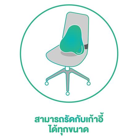 เบาะรองหลัง WORKSCAPE ERGONOMICS 15.5X18 นิ้ว สีเทา_1
