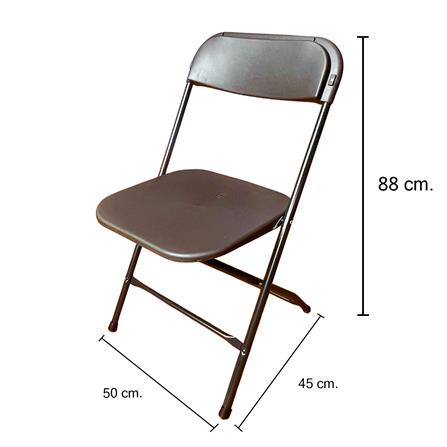 เก้าอี้พับอเนกประสงค์ HDPE SPRING สีนํ้าตาลเข้ม_4