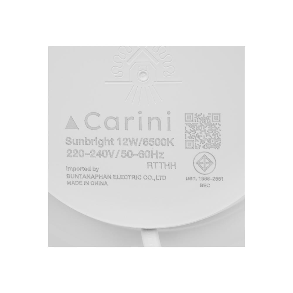 ดาวน์ไลท์ LED CARINI SUNBRIGHT 4.5 นิ้ว 12 วัตต์ DAYLIGHT สีขาว