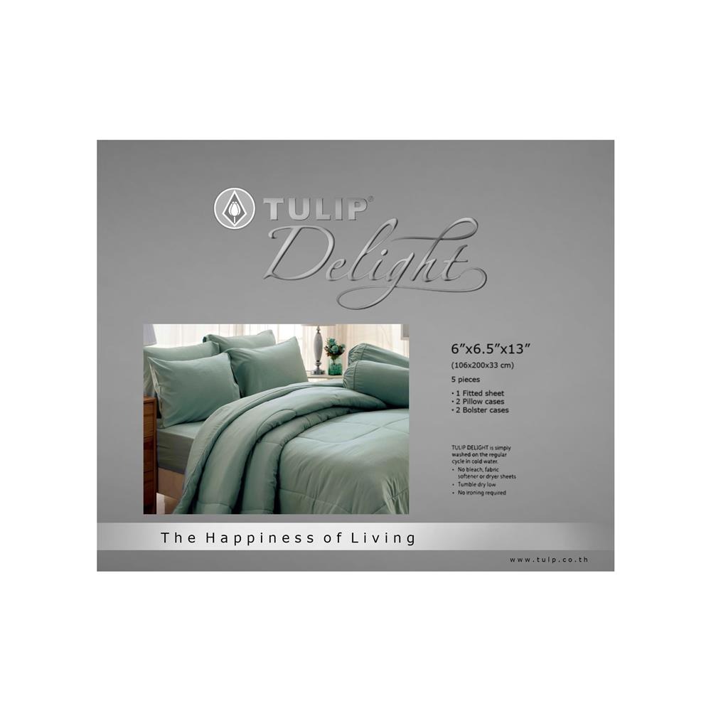 ชุดผ้าปูที่นอน 6 ฟุต 5 ชิ้น TULIP DELIGHT 60056-DL533