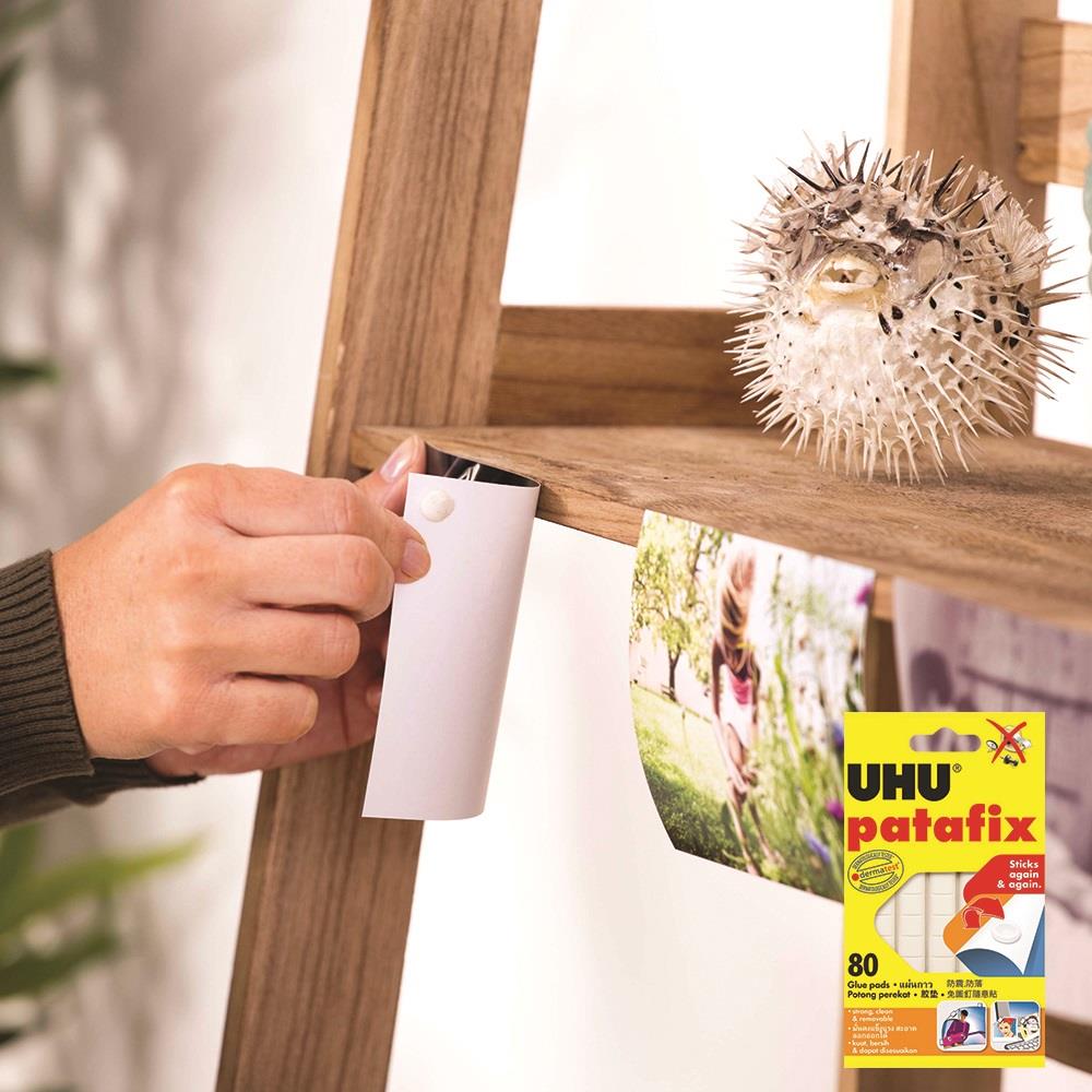กาวดินน้ำมัน UHU PATAFIX สีขาว แพ็ก 80 ชิ้น