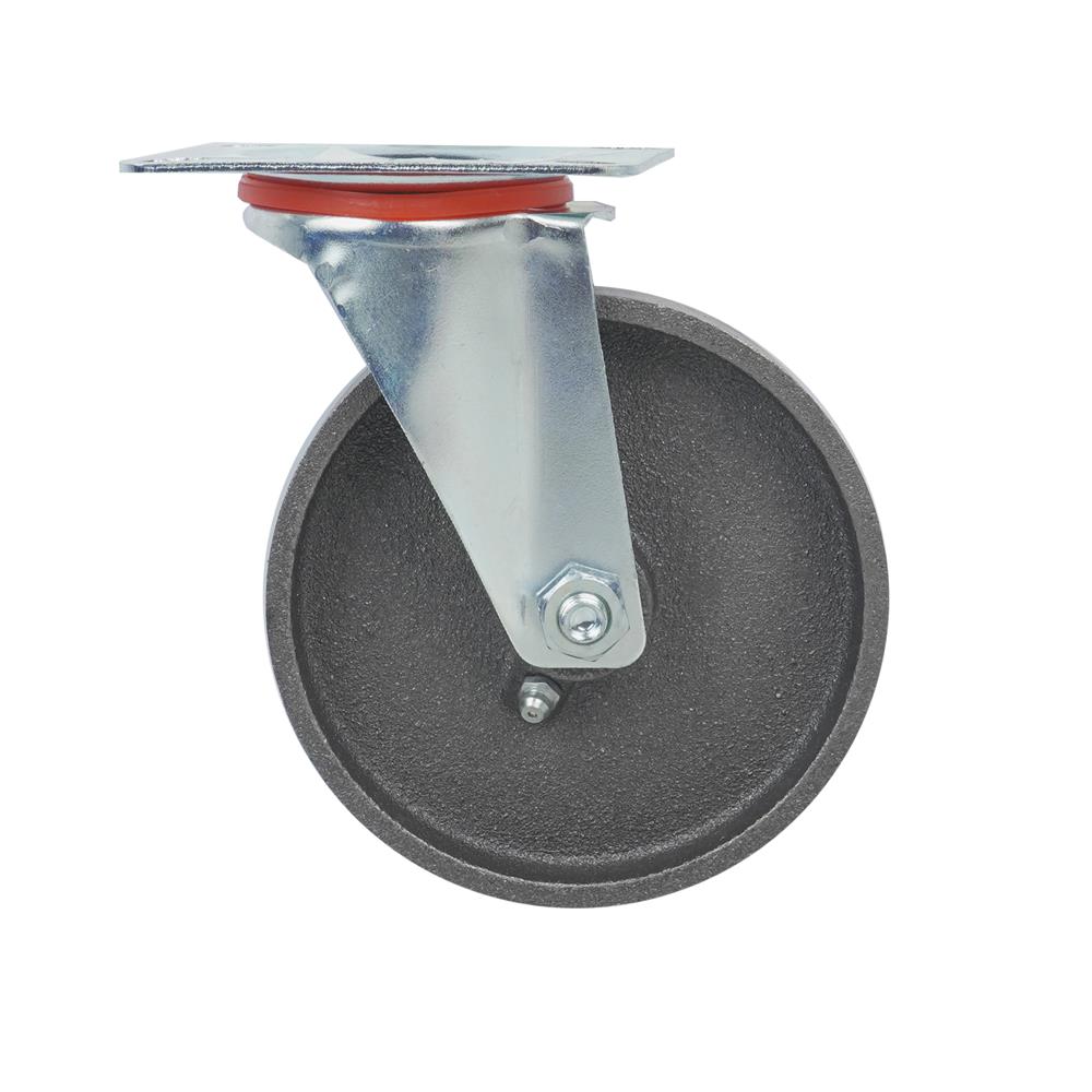 ลูกล้อเหล็ก DEXZON แป้นหมุน ไม่มีเบรก 5 นิ้ว สีเทา