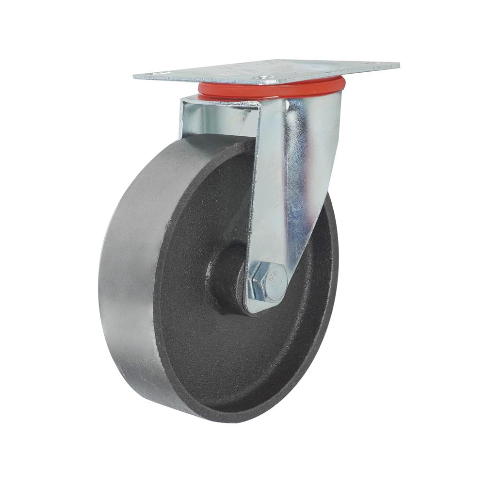 ลูกล้อเหล็ก DEXZON แป้นหมุน ไม่มีเบรก 5 นิ้ว สีเทา