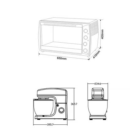 เตาอบ+เครื่องผสมอาหาร TECNOPLUS SO863B+SM150065R_2