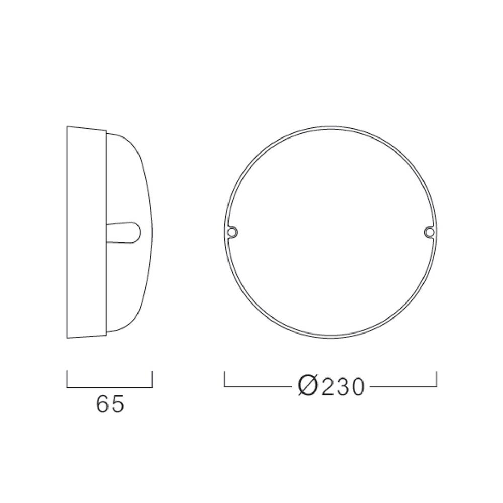 ไฟผนังภายนอก LED LUMAX 65-A0444 20 วัตต์ DAYLIGHT/COOL WHITE/WARM WHITE สีดำ