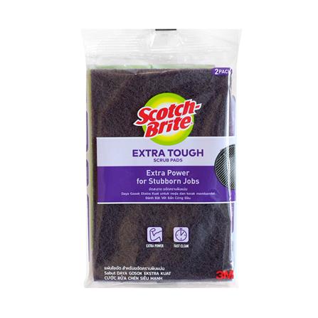แผ่นใยขัดขจัดคราบไหม้ SCOTCH-BRITE EXTRA TOUGH 4x6 นิ้ว_0