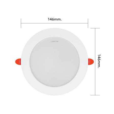 ดาวน์ไลท์ LED LAMPTAN METAL 5.75 นิ้ว 15 วัตต์ DAYLIGHT สีขาว_4