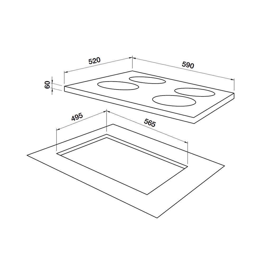 เตาฝังอินดักชั่น HAFELE LONGBOTTOM 60 ซม.