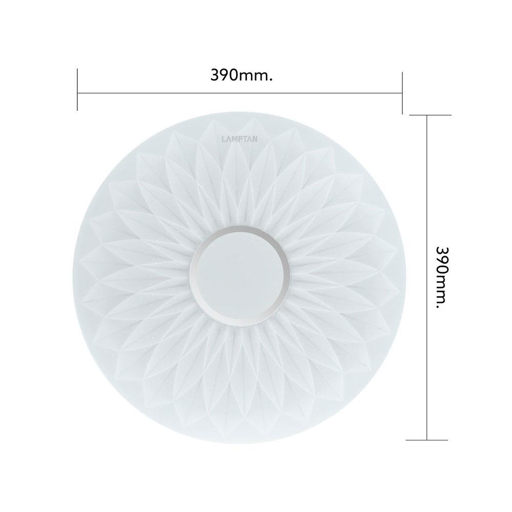ไฟเพดาน LED LAMPTAN HANA 15 นิ้ว 36 วัตต์ DAYLIGHT/COOL WHITE/WARM WHITE สีขาว