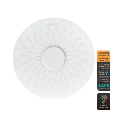 ไฟเพดาน LED LAMPTAN HANA 15 นิ้ว 36 วัตต์ DAYLIGHT/COOL WHITE/WARM WHITE สีขาว_0