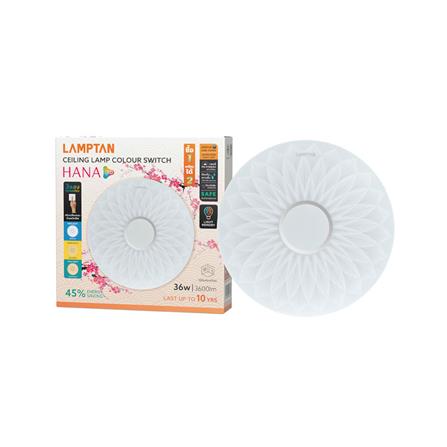 ไฟเพดาน LED LAMPTAN HANA 15 นิ้ว 36 วัตต์ DAYLIGHT/COOL WHITE/WARM WHITE สีขาว_3