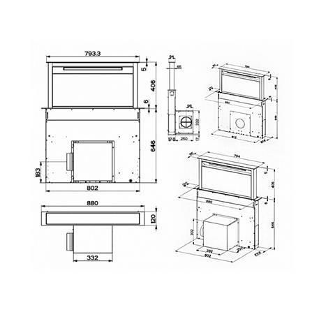 เครื่องดูดควันฝังเคาน์เตอร์ METRIX PLANA BL 90 ซม._3