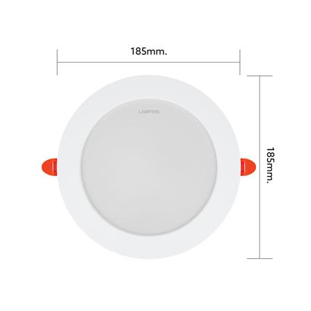 ดาวน์ไลท์ LED LAMPTAN METAL 7.28 นิ้ว 20 วัตต์ DAYLIGHT สีขาว_4