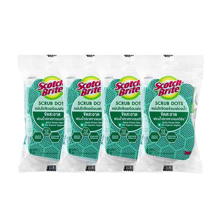 ฟองน้ำพร้อมใยขัด SCOTCH-BRITE SCRUB DOTS 11.4x6.9ซ...