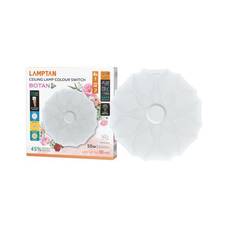 ไฟเพดาน LED LAMPTAN BOTAN 19 นิ้ว 50 วัตต์ DAYLIGHT/COOL WHITE/WARM WHITE สีขาว_3