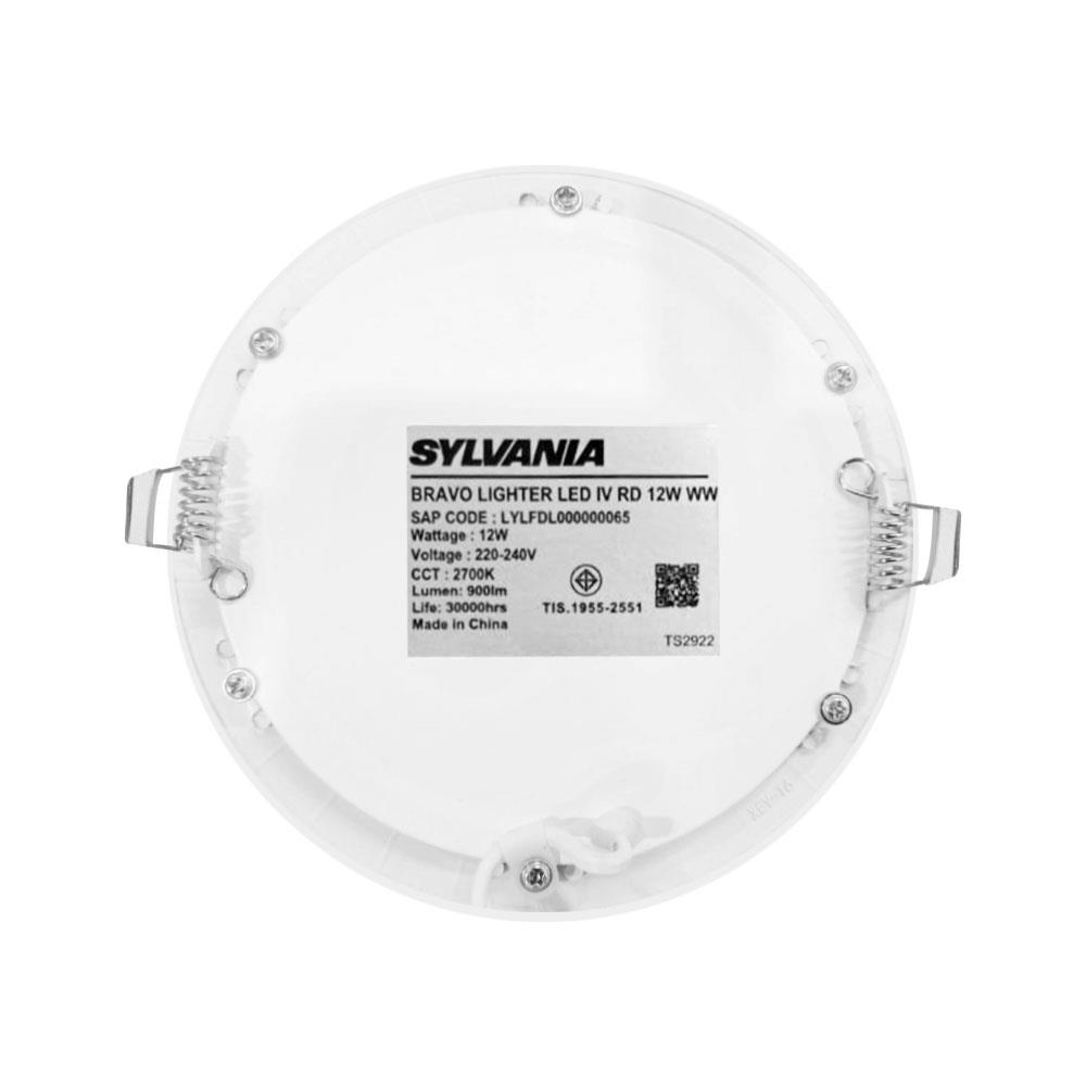 ดาวน์ไลท์ LED SYLVANIA BRAVO LIGHTER 6 นิ้ว 12 วัตต์ WARM WHITE สีขาว