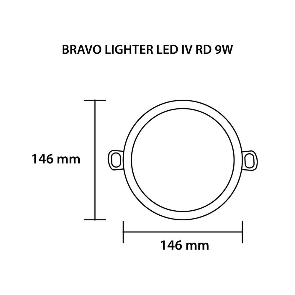 ดาวน์ไลท์ LED SYLVANIA BRAVO LIGHTER 5 นิ้ว 9 วัตต์ WARM WHITE สีขาว