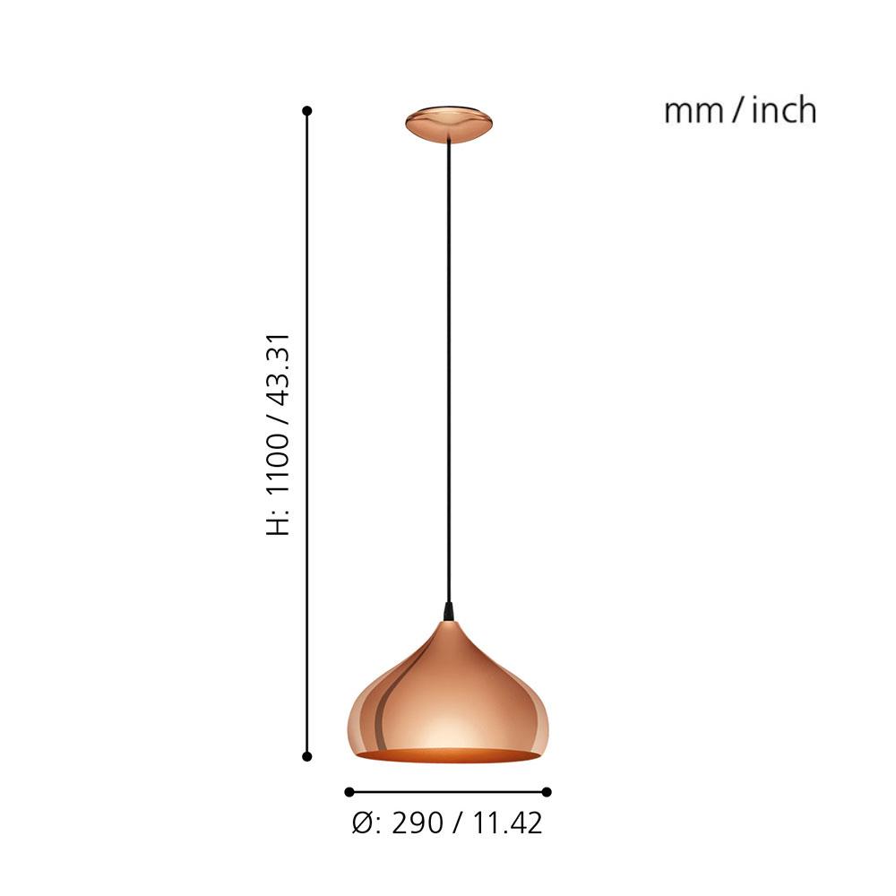 ไฟช่อ EGLO HAPTON 49449 สีทองแดง 1 หัว