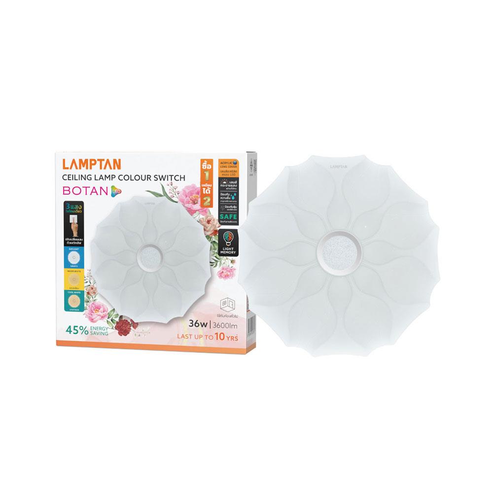 ไฟเพดาน LED LAMPTAN BOTAN 15 นิ้ว 36 วัตต์ DAYLIGHT/COOL WHITE/WARM WHITE สีขาว