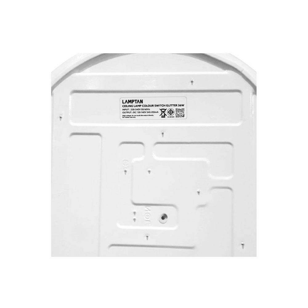 ไฟเพดาน LED LAMPTAN GLITTER 15 นิ้ว 36 วัตต์ DAYLIGHT/COOL WHITE/WARM WHITE สีขาว