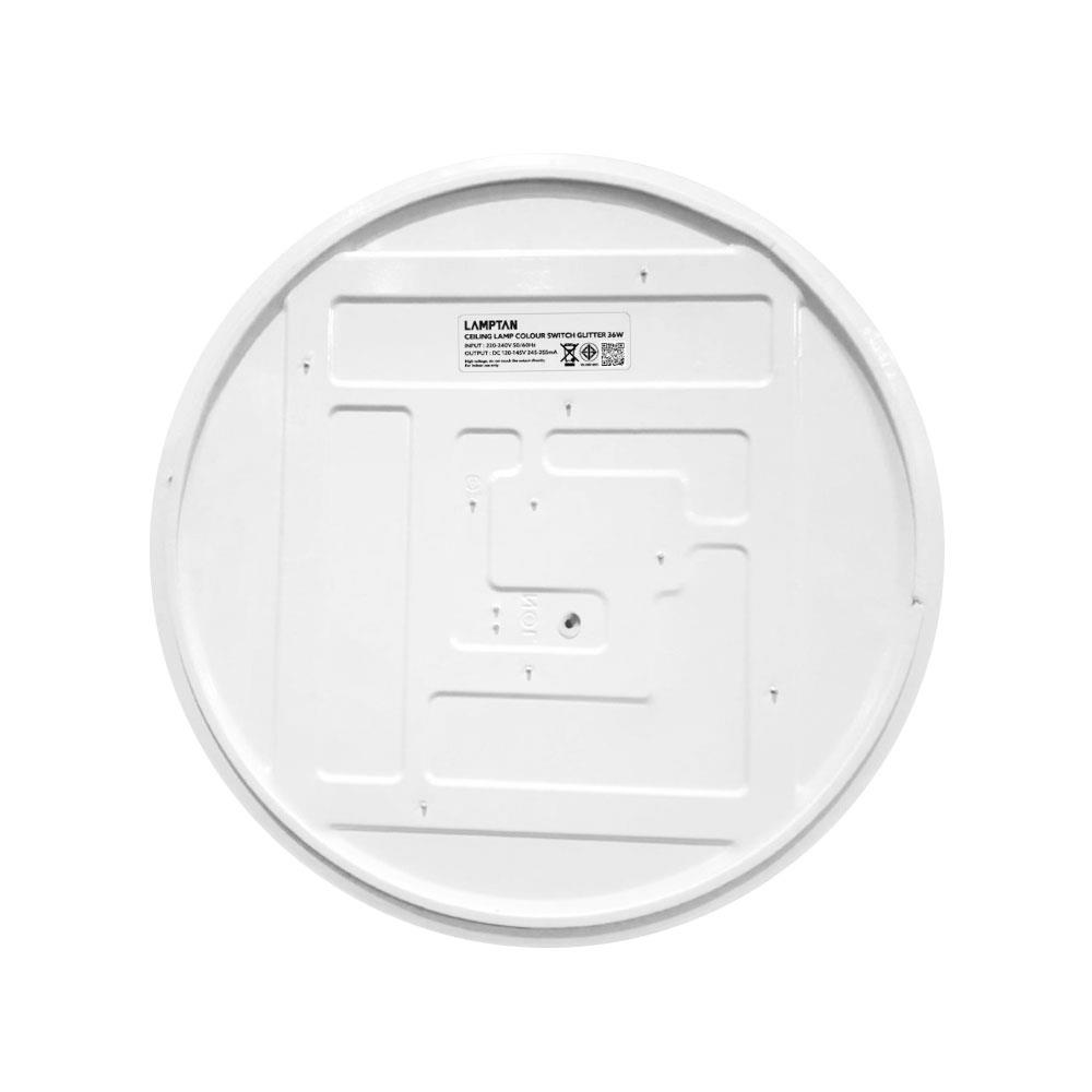 ไฟเพดาน LED LAMPTAN GLITTER 15 นิ้ว 36 วัตต์ DAYLIGHT/COOL WHITE/WARM WHITE สีขาว
