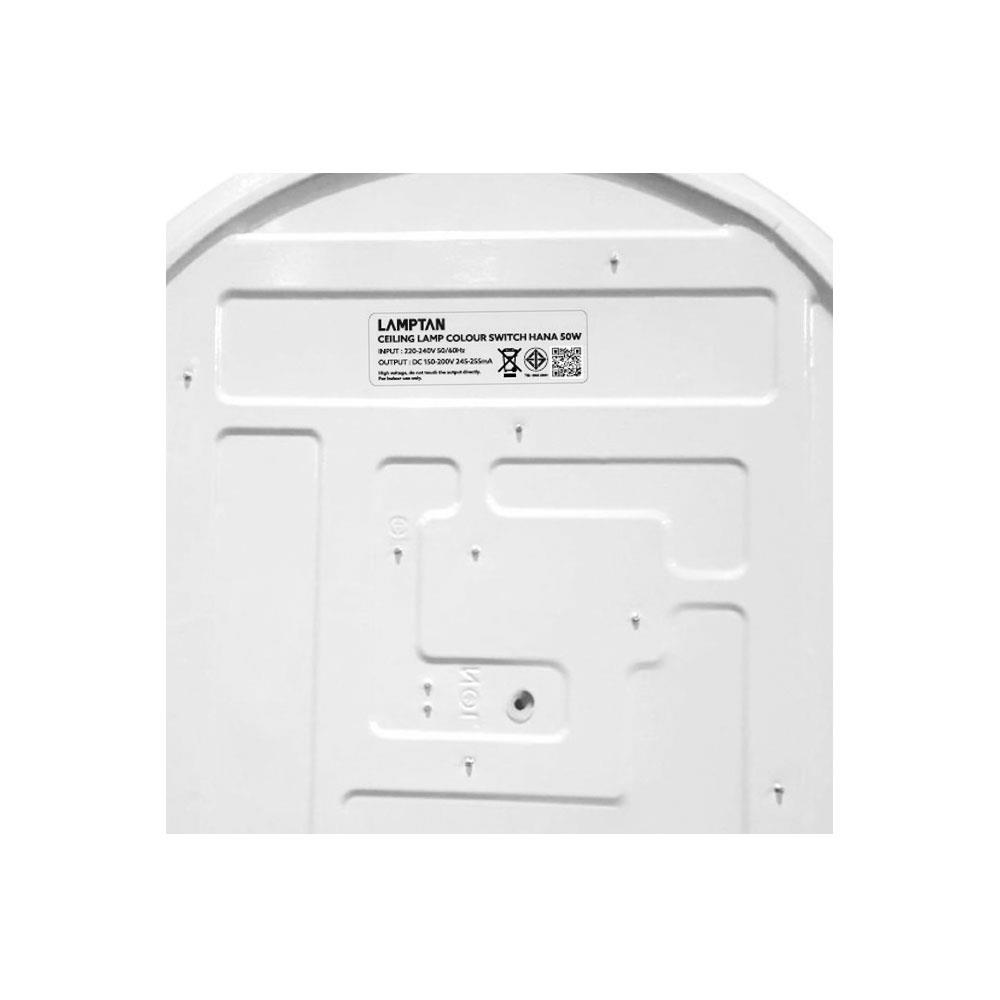 ไฟเพดาน LED LAMPTAN HANA 19 นิ้ว 50 วัตต์ DAYLIGHT/COOL WHITE/WARM WHITE สีขาว