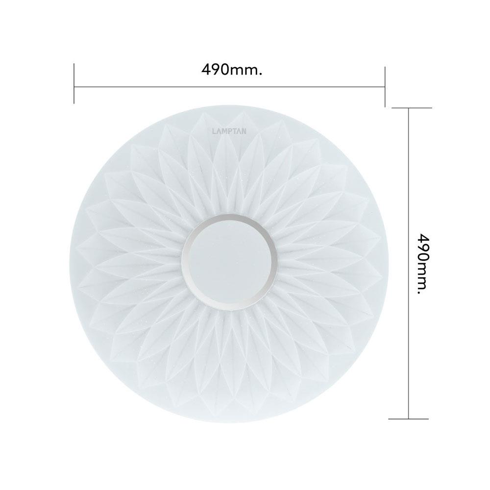 ไฟเพดาน LED LAMPTAN HANA 19 นิ้ว 50 วัตต์ DAYLIGHT/COOL WHITE/WARM WHITE สีขาว