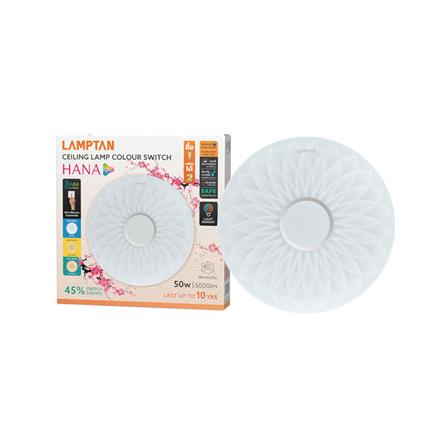 ไฟเพดาน LED LAMPTAN HANA 19 นิ้ว 50 วัตต์ DAYLIGHT/COOL WHITE/WARM WHITE สีขาว_3