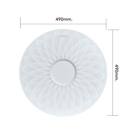 ไฟเพดาน LED LAMPTAN HANA 19 นิ้ว 50 วัตต์ DAYLIGHT/COOL WHITE/WARM WHITE สีขาว_5