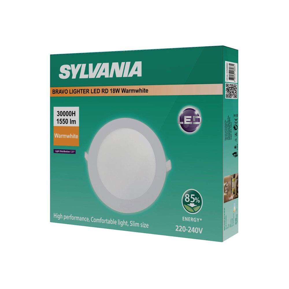 ดาวน์ไลท์ LED SYLVANIA BRAVO LIGHTER 8 นิ้ว 18 วัตต์ WARM WHITE สีขาว