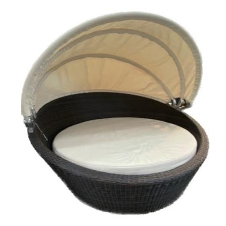 เตียงพักผ่อน IVY DB001 TROPICAL 2 DAYBED สีน้ำตาลเข้ม_1