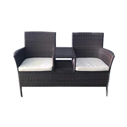 ชุดสนามหวายเทียม 2 ที่นั่ง IVY LV009 TWIN COFFEE สีน้ำตาลเข้ม_0