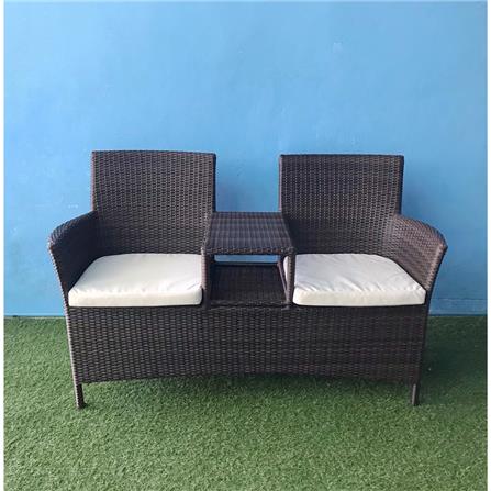 ชุดสนามหวายเทียม 2 ที่นั่ง IVY LV009 TWIN COFFEE สีน้ำตาลเข้ม_1